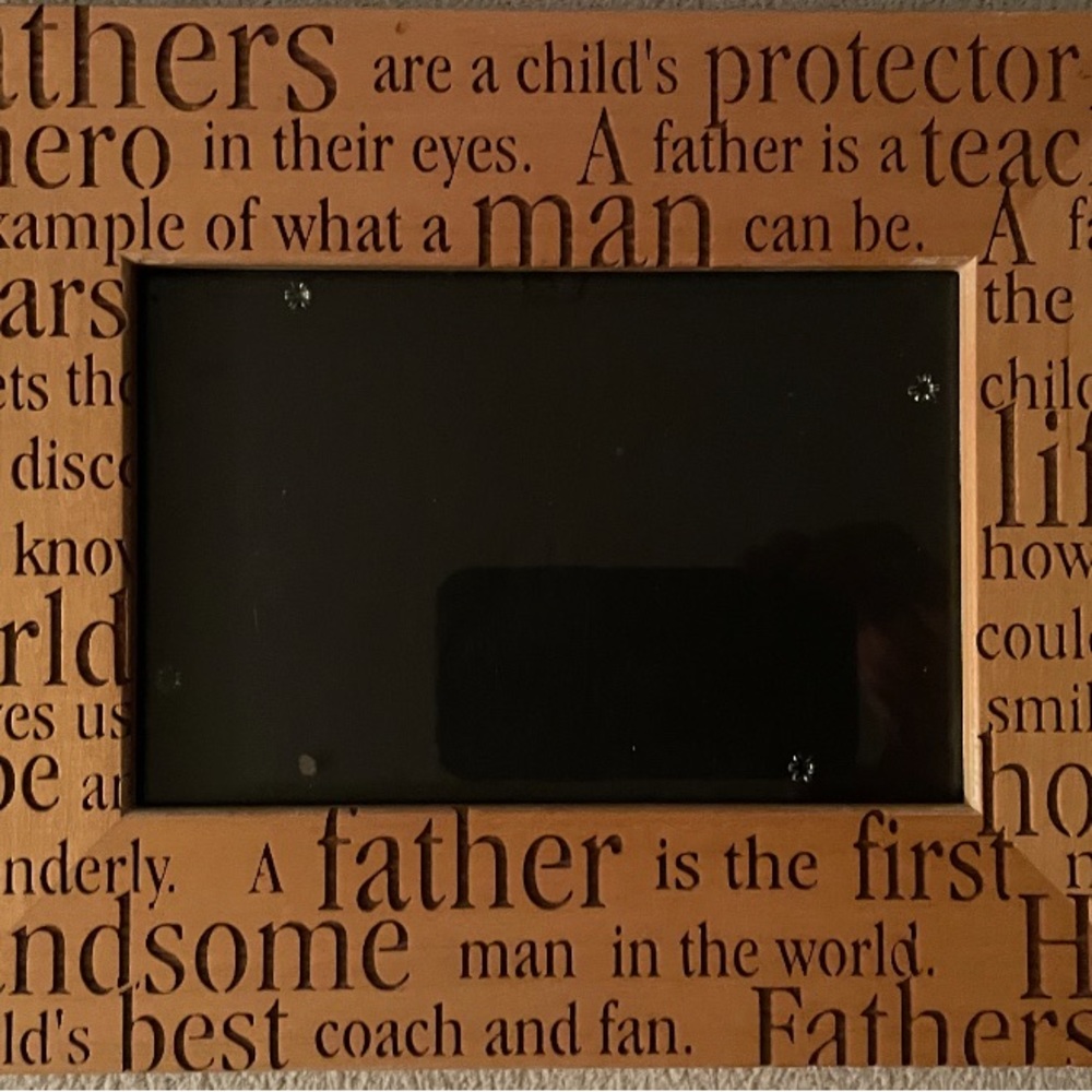 Brown Wooden Picture Frame with Inspirational Quotes